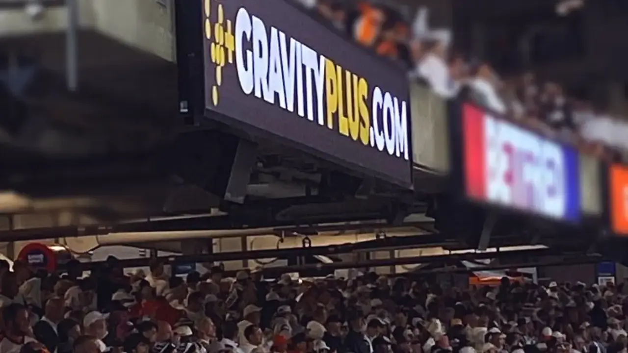 Gravity Plus brand spot shown at Paycor Stadium