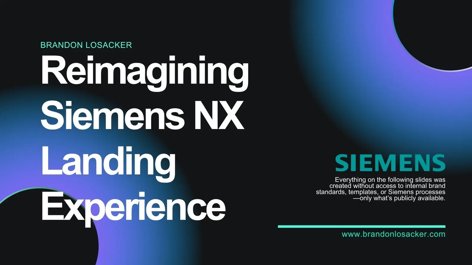 Reimagining Siemens NX landing experience concept deck cover