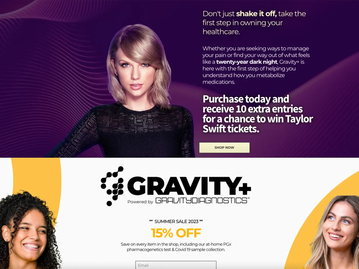 Gravity Plus Taylor Swift ticket giveaway promotion