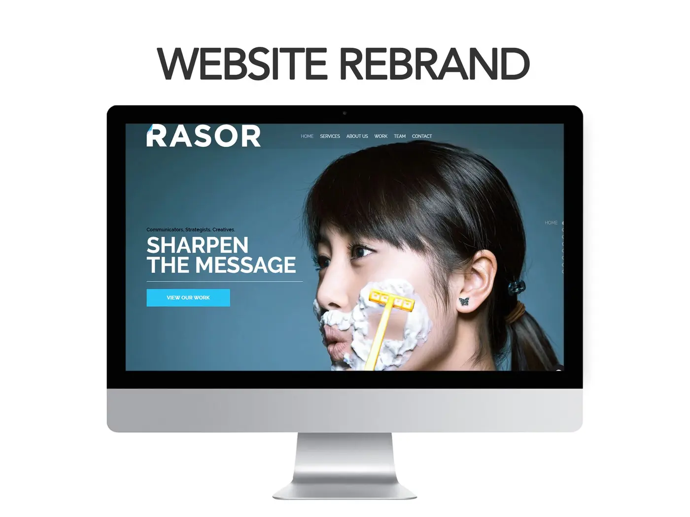 Rasor Marketing website rebrand on desktop display