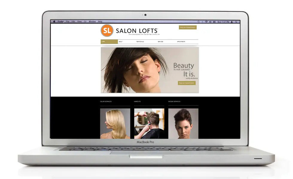 Salon Lofts stylist booking concept site